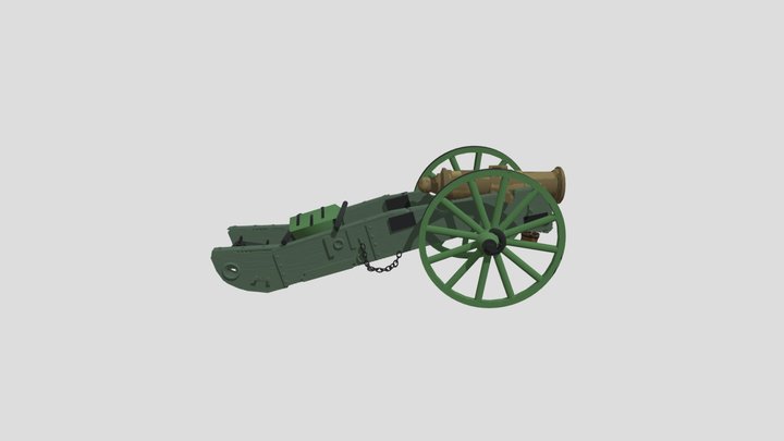 Napoleonic French Howitzer 3D Model