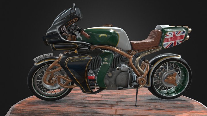 Vincent JetPrince 1967 Dream bike 3D Model