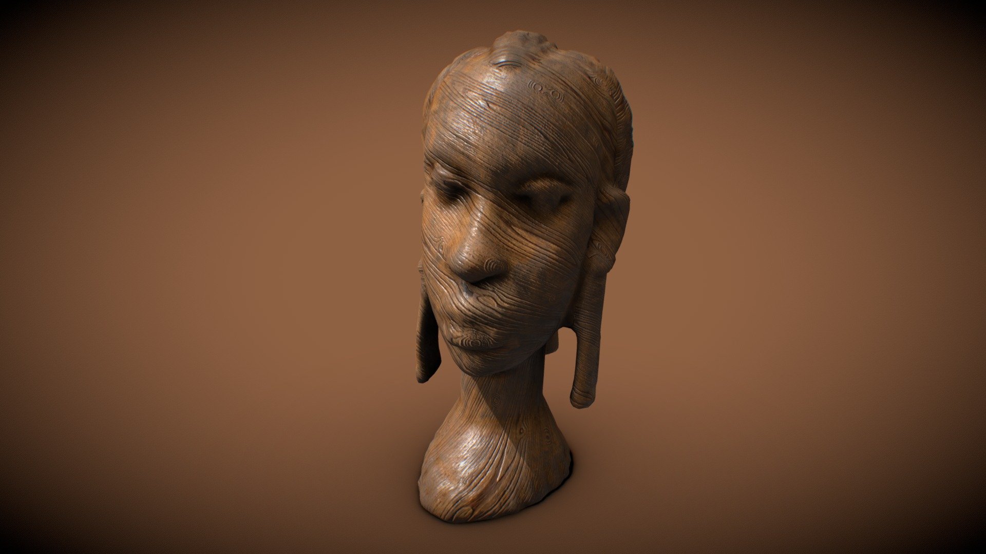 African souvenir of a wooden head
