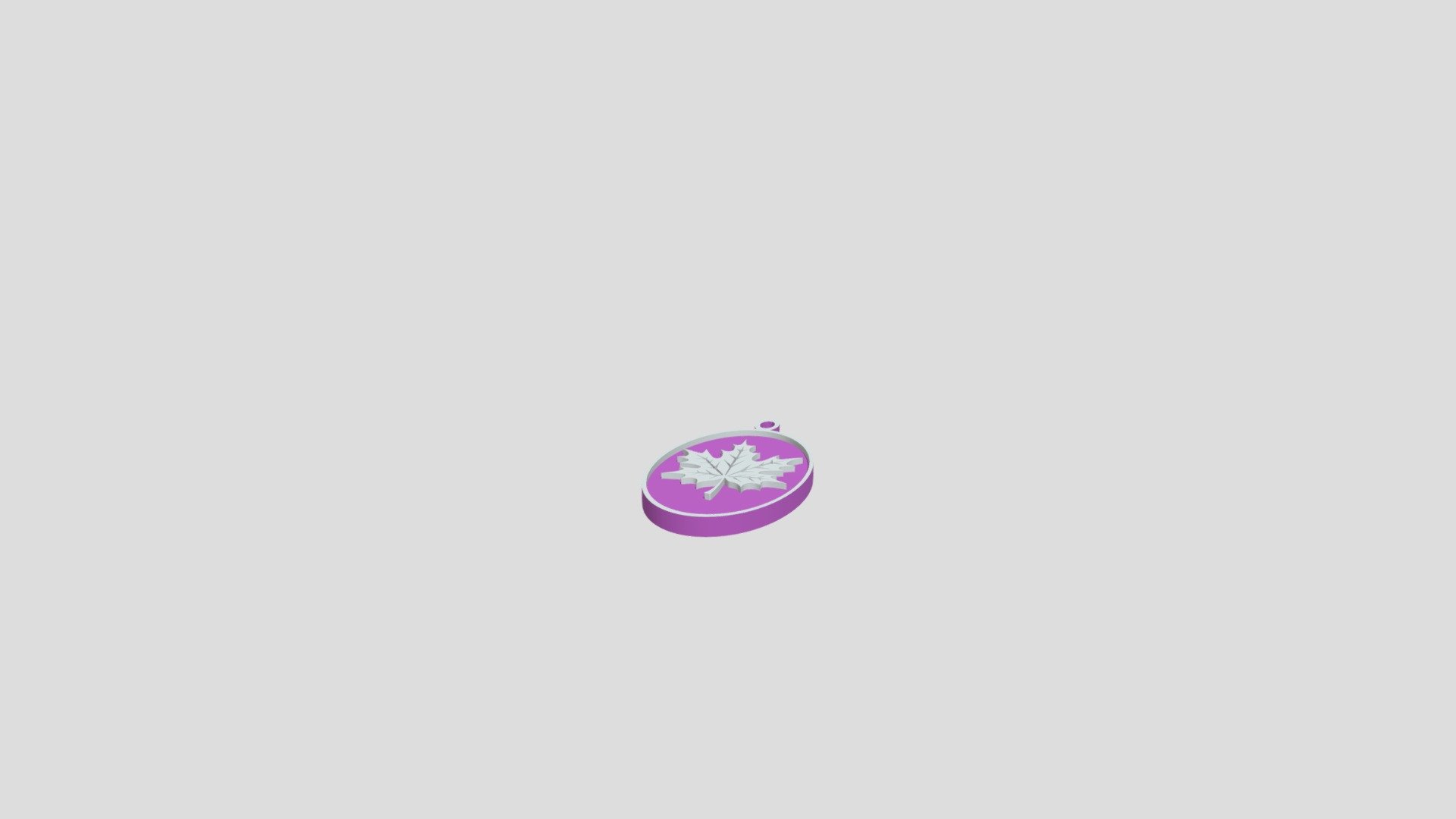 Maple leaf keychain (Брелок лист клена) — Sketchfab embed 3D viewer