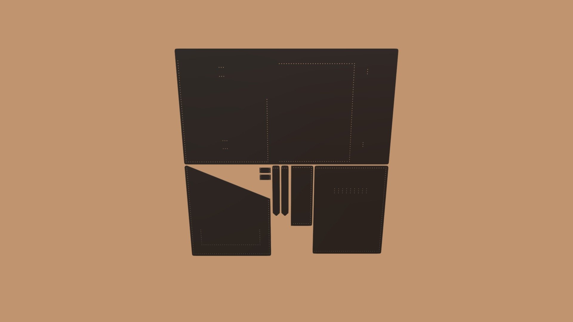 3D model leather folder
