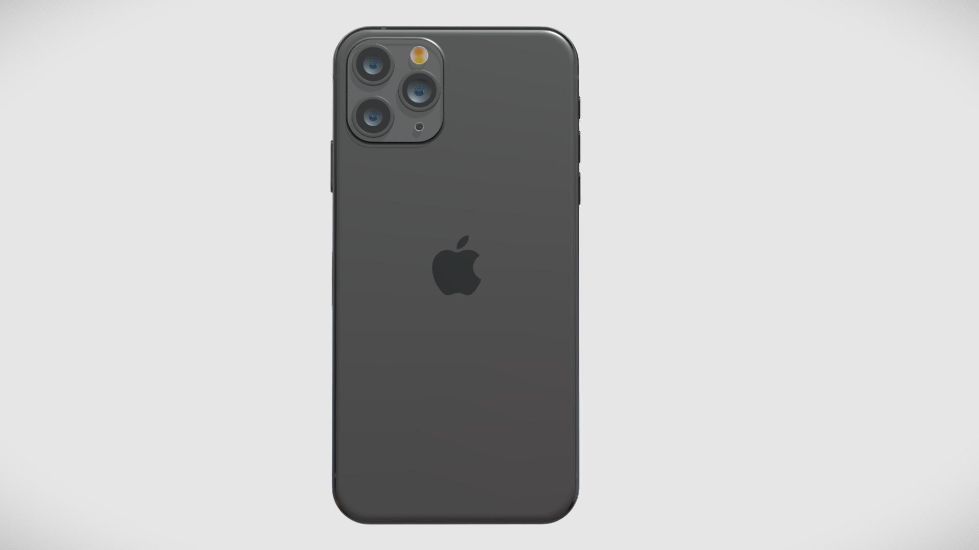 3D model Iphone 11 Pro Max Space Gray - This is a 3D model of the Iphone 11 Pro Max Space Gray. The 3D model is about a black cell phone.