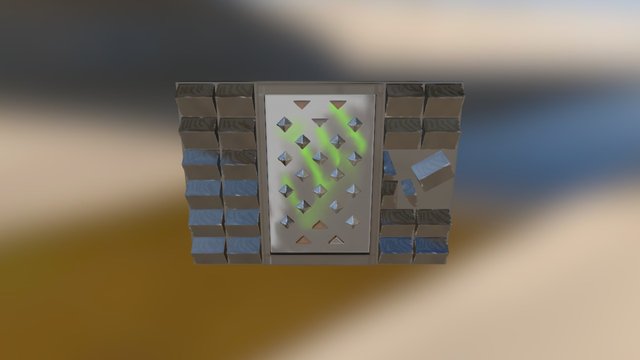 Modular Wall Piece /w Vents 3D Model