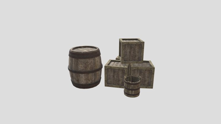 Crate Barrel Bucket 3D Model