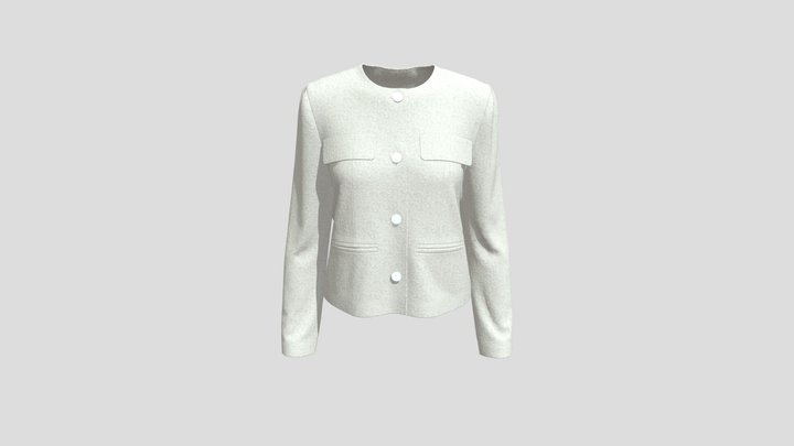 Short Tweed Jacket 3D Model