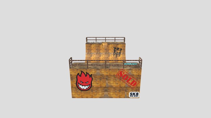 Halfpipe - Textured 3D Model