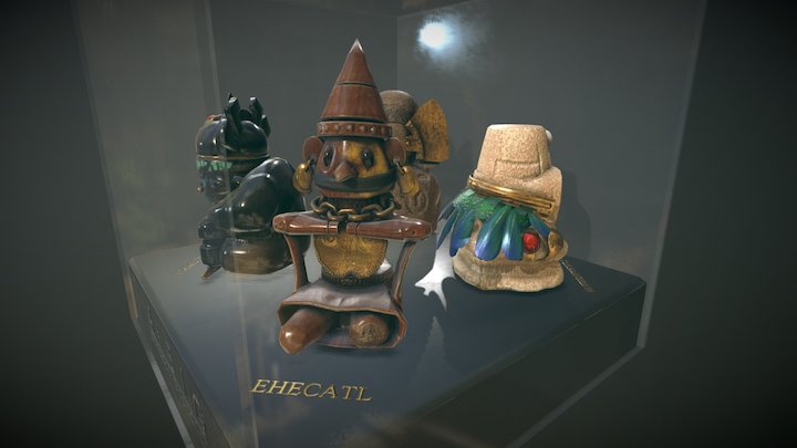 MEXICAN GODS STATUINE COLLECTION 3D Model