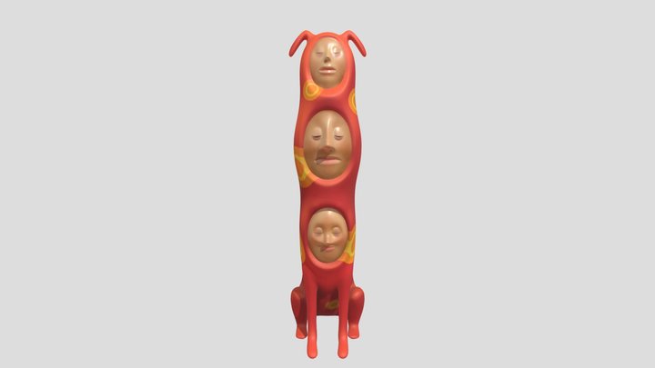 dog statue 3D Model