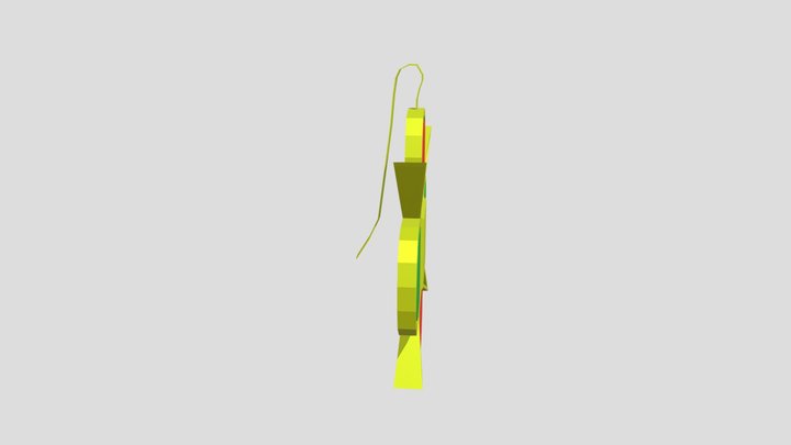 Low Poly Earring 3D Model
