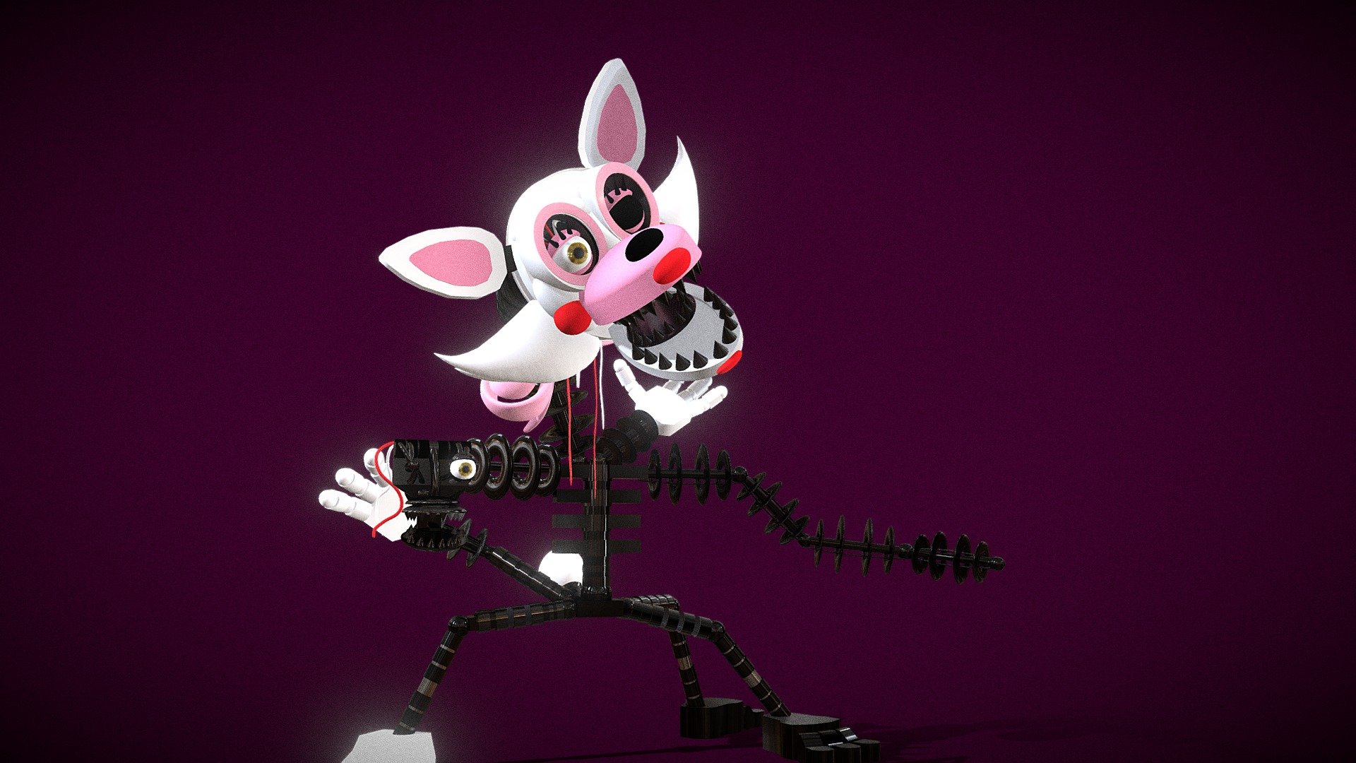 Mangle Fnaf - Download Free 3D model by DEFILERBM6677 (@RogueToaster ...