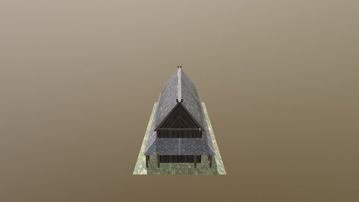 Casa Viking Texturizada 3D Model