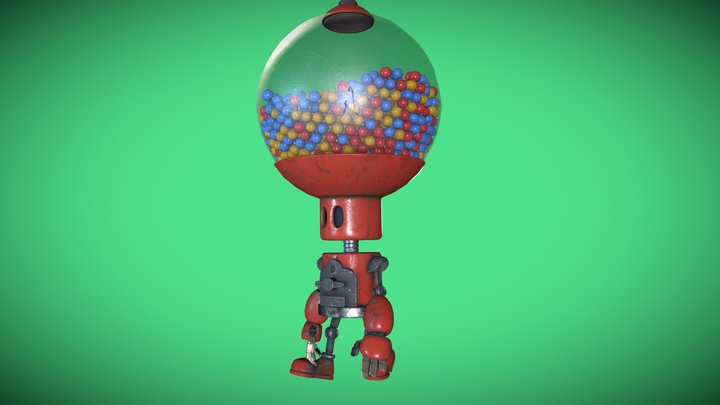 Bubble Ball Robot 3D Model