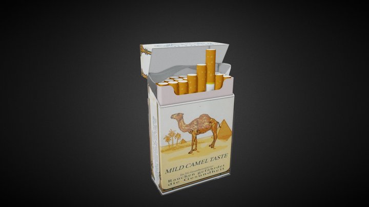 cigarette pack 3d model Open Stock asset 3D model Cigarette pack VR