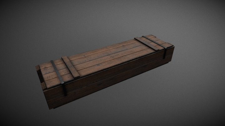 Wooden Ammo Crate 3D Model