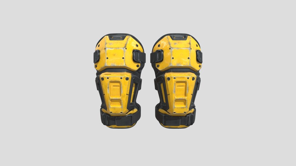 Futuristic Cyberpunk Guardian Kneepads