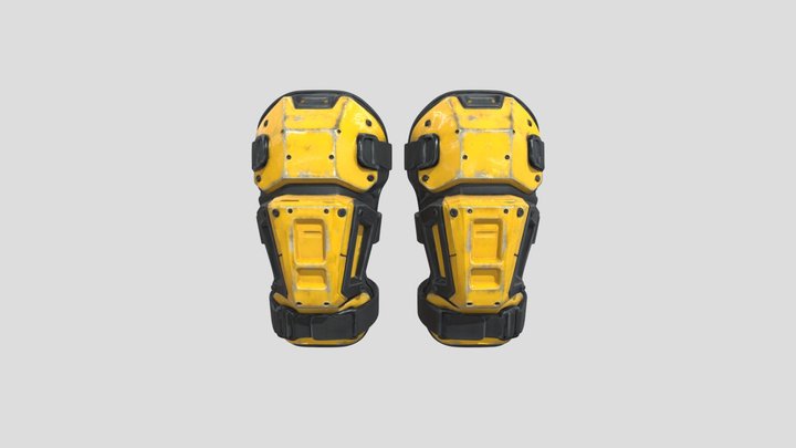 Futuristic Cyberpunk Guardian Kneepads – Modelo 3D gratuito STL