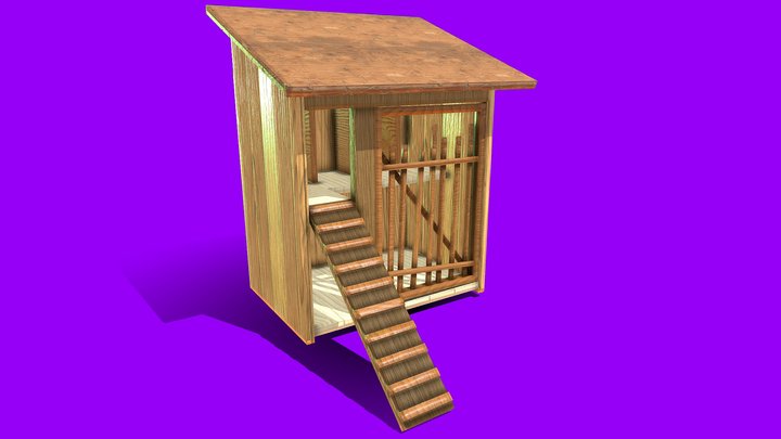 ChickenCoup UV, Texture Only 3D Model