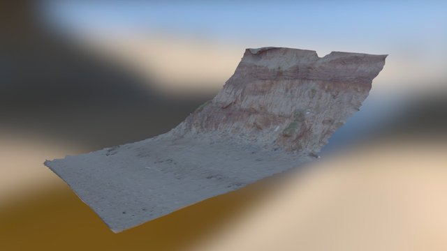 Section of soft sediment cliff, Drigg Cumbria UK 3D Model