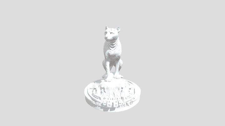Majestic Cheetah Carving 3D Model