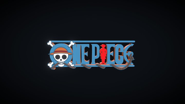 One Piece logo 3D Model