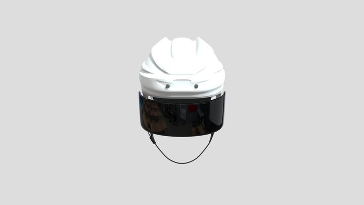 HD Hockey Player Helmet 3D Model