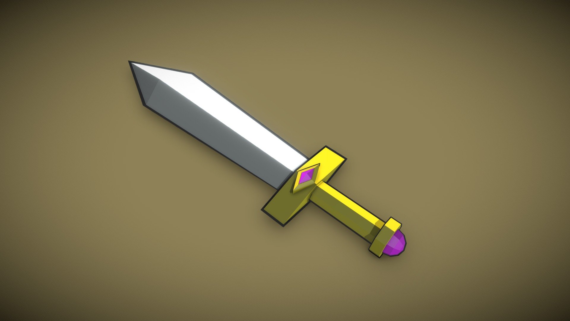 Lvl 1. Noob Sword - Cel/Toon Shaded - Download Free 3D model by Thomas ...