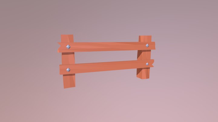 Fence Low Poly 3D Model