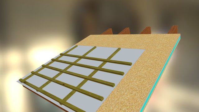 Panel sándwich con aislamiento termoacústico 3D Model