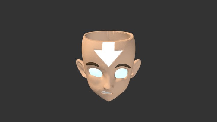 Airbender Aang Mug Avatar State 3D Model
