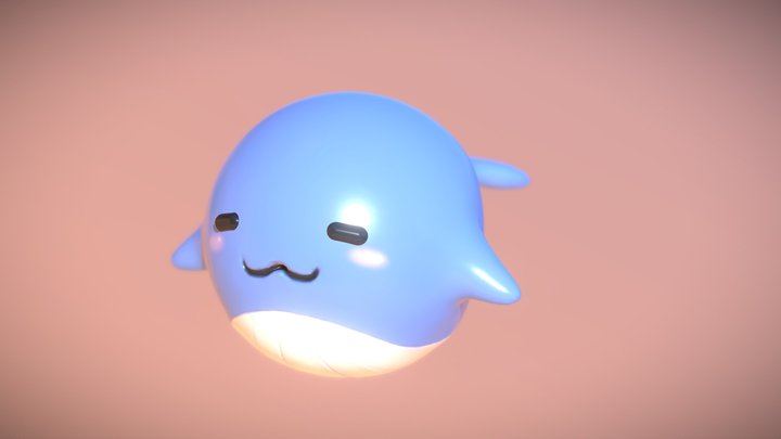 Cute Whale 3D Model