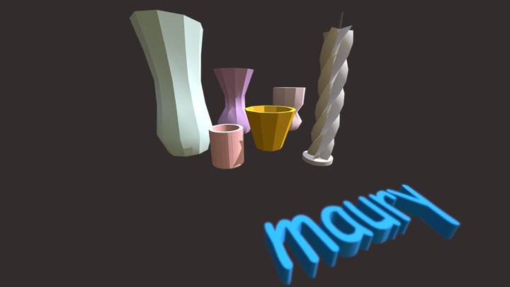 gruppo vasi 3D Model