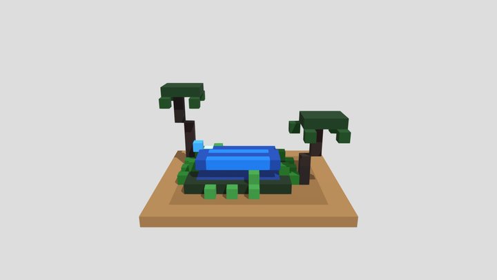 Oasis - Voxel 32x32 (Animated) – Modello 3D gratuito STL