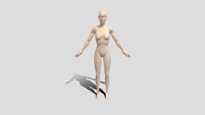 Fortnite Stylized Female Base Character 3D Model