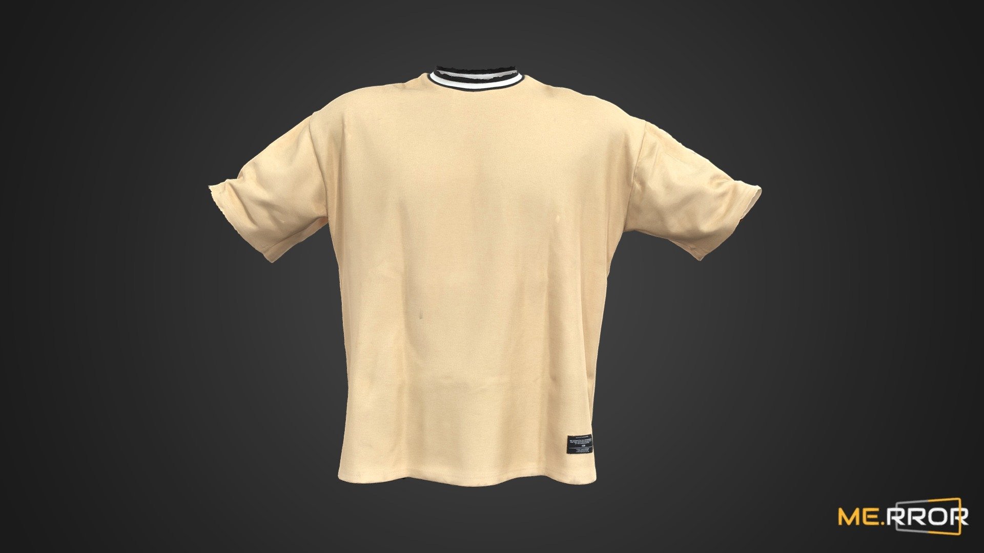 Beige Short Sleeve T-shirt - Buy Royalty Free 3D model by ME.RROR ...