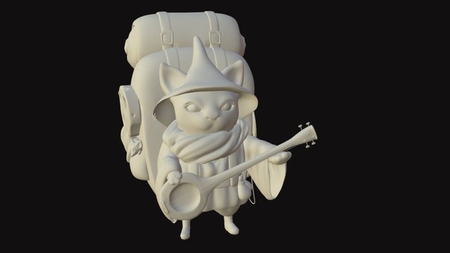 Adventurous Kitten 3D Model