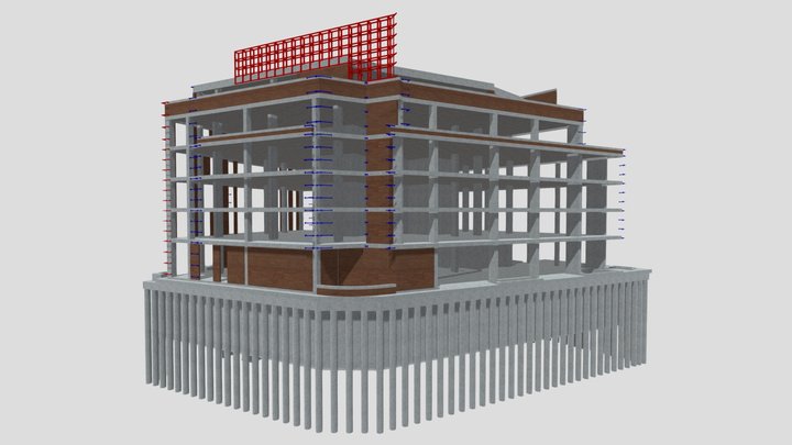 DDN structuri metalice - fatade 3D Model