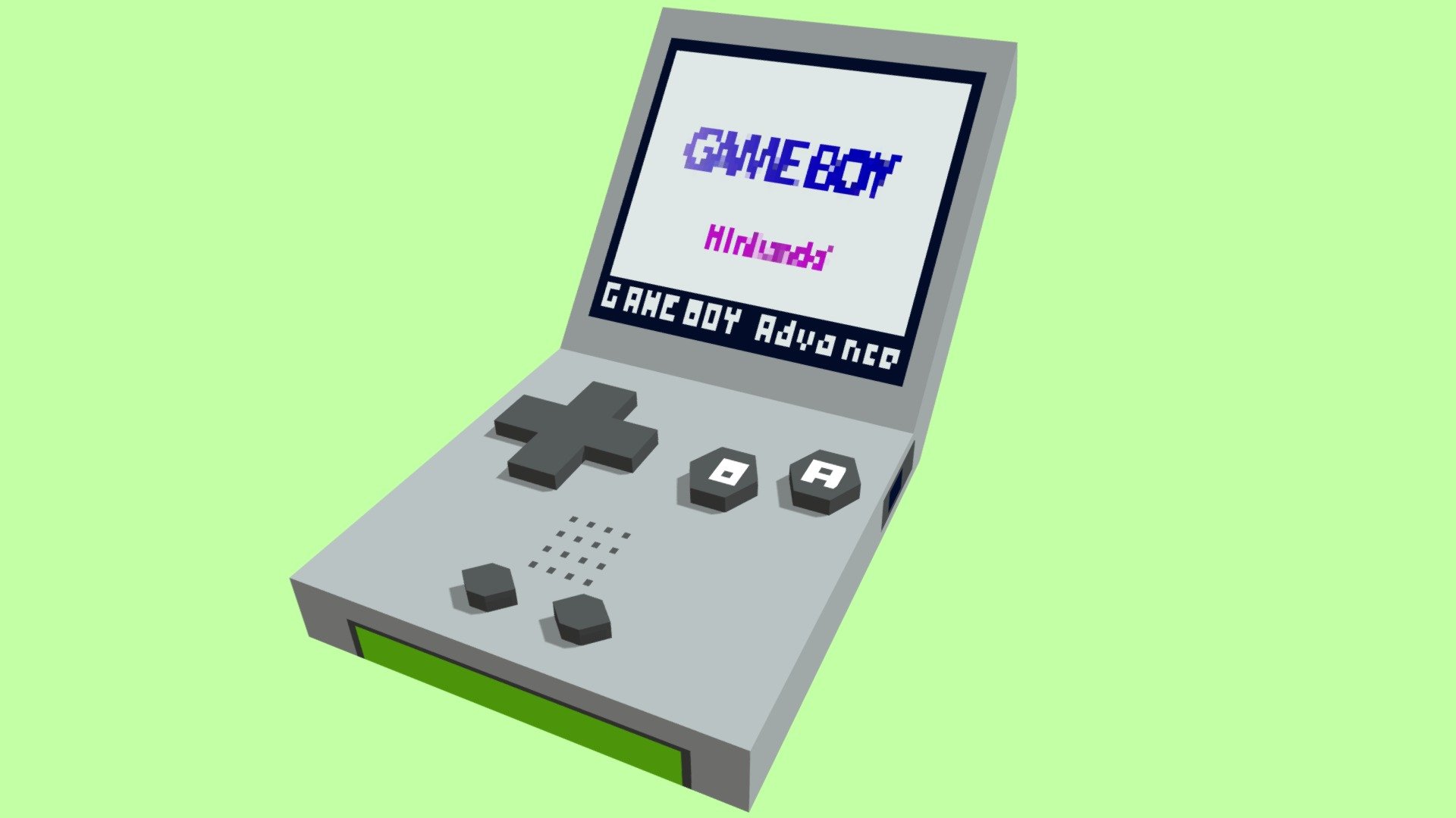 ArtStation - Ultra Low Poly Gameboy Advance