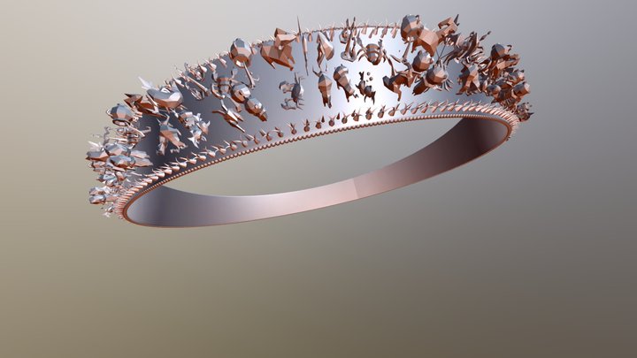 Tribal Museum Ring 3D Model