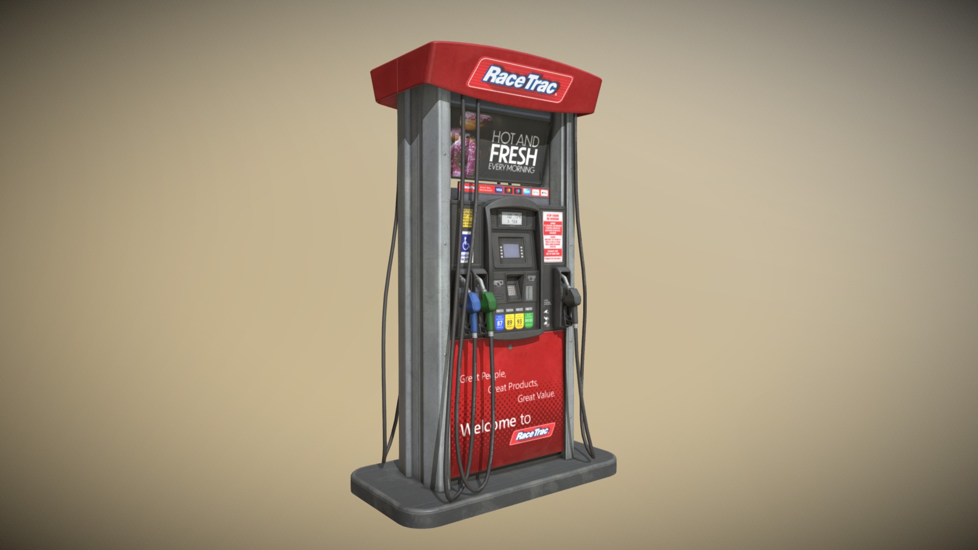 3D model Gas Pump Refiler (New) - This is a 3D model of the Gas Pump Refiler (New). The 3D model is about graphical user interface.