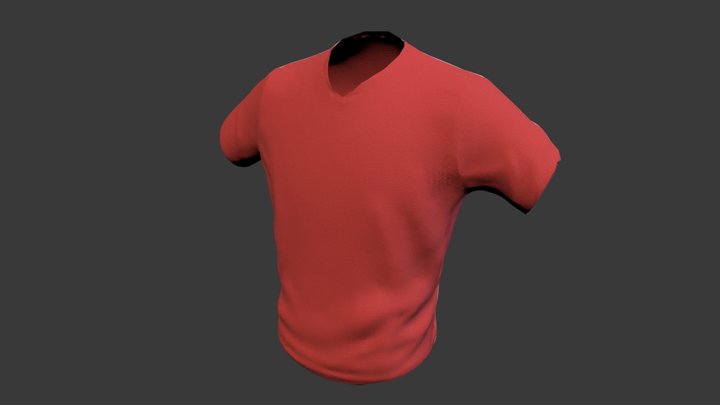 V- Neck Shirt 3D Model