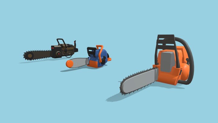 Blocking chainsaw 3D Model