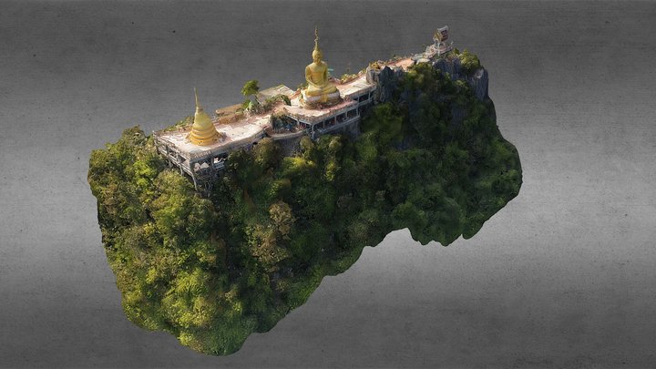 Top of Wat Tham Suea (Tiger Cave Temple) 3D Model