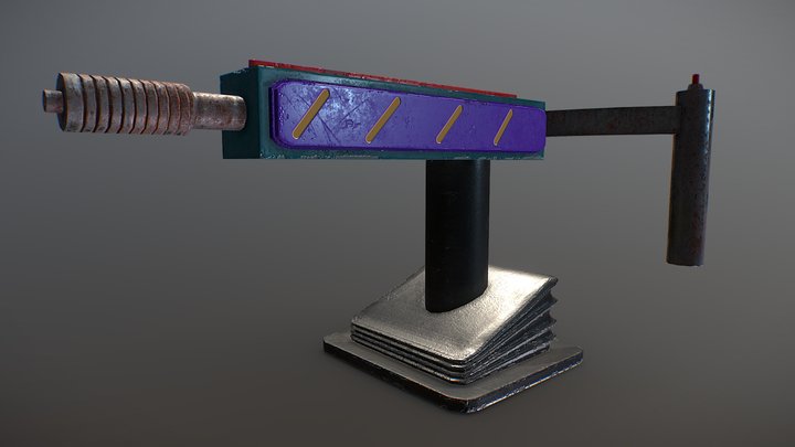 Fusil à l'eau pour jeux de fête foraine 3D Model