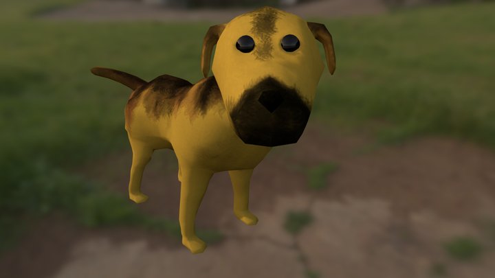 Happy Dog 3D Model