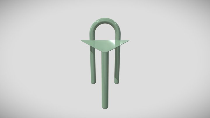 Curve Stool 3D Model