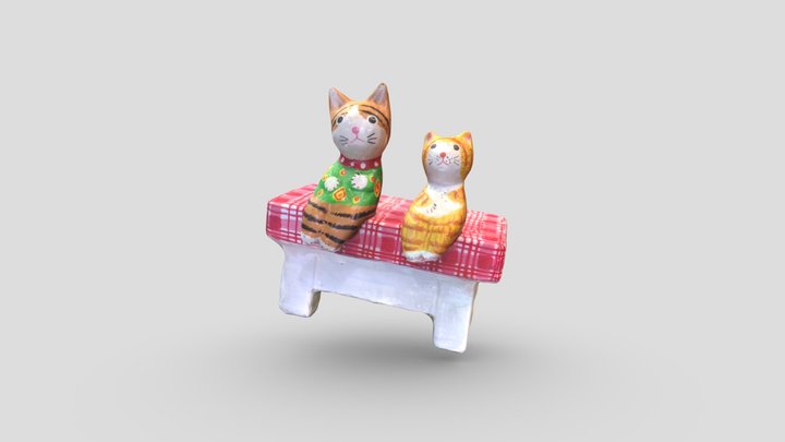 3D Cat Decoration Interior 3D Model
