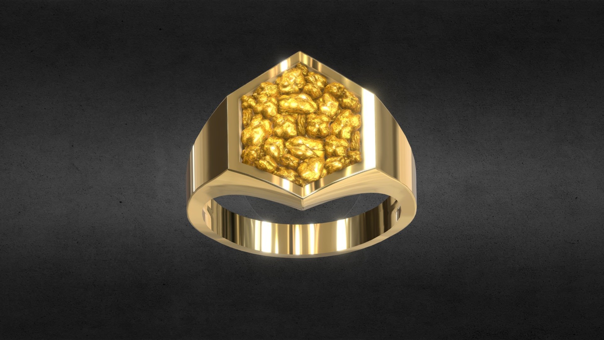 hexagonal ring 3D model by CYRUS_NATURAL_GOLD [dd9f551