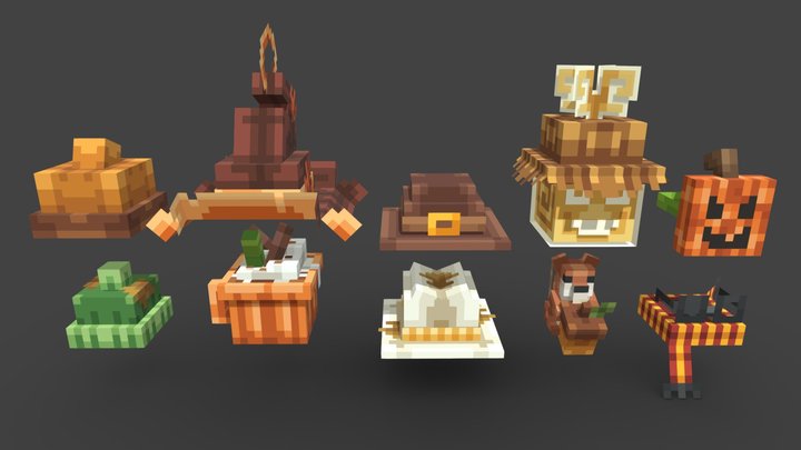Fall Hats 2025 | Made for Minecraft 3D Model
