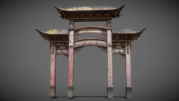 Chinese Wooden Door ( 1906 ) 3D Model