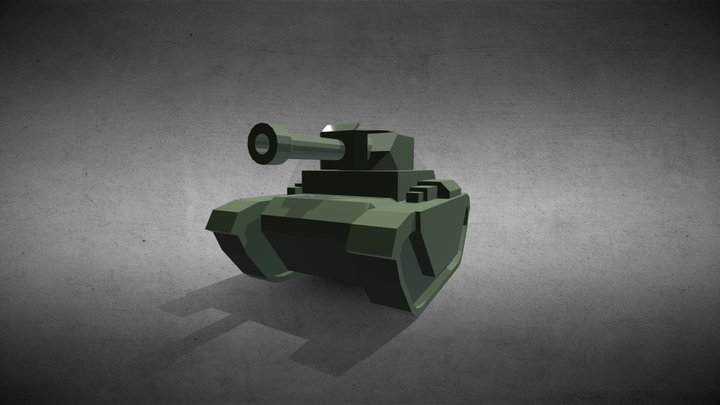 Tiny Toy Tank 3D Model